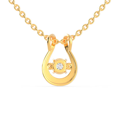 Gyrate Round DIamond Pendant