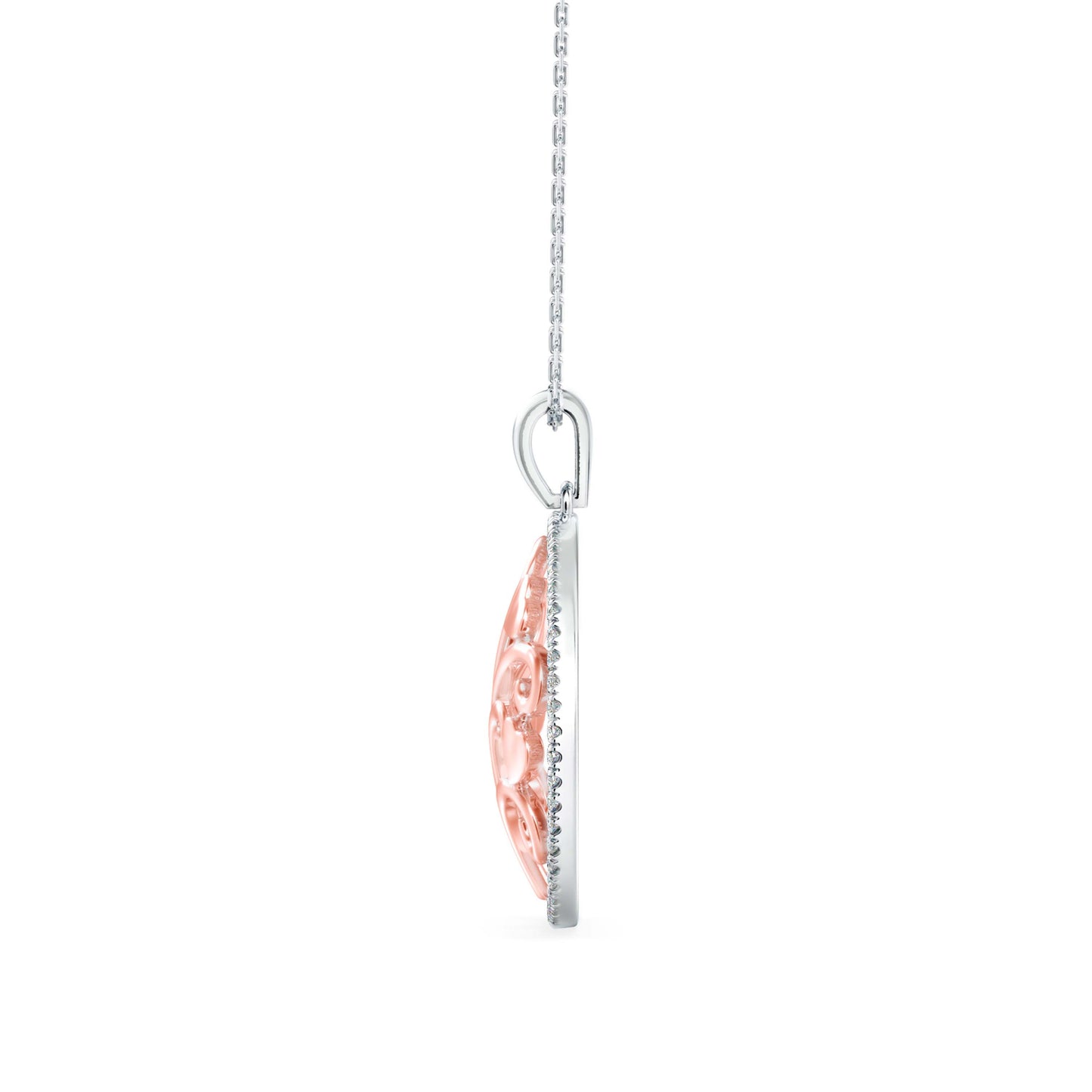 Flora Charm Diamond Pendant