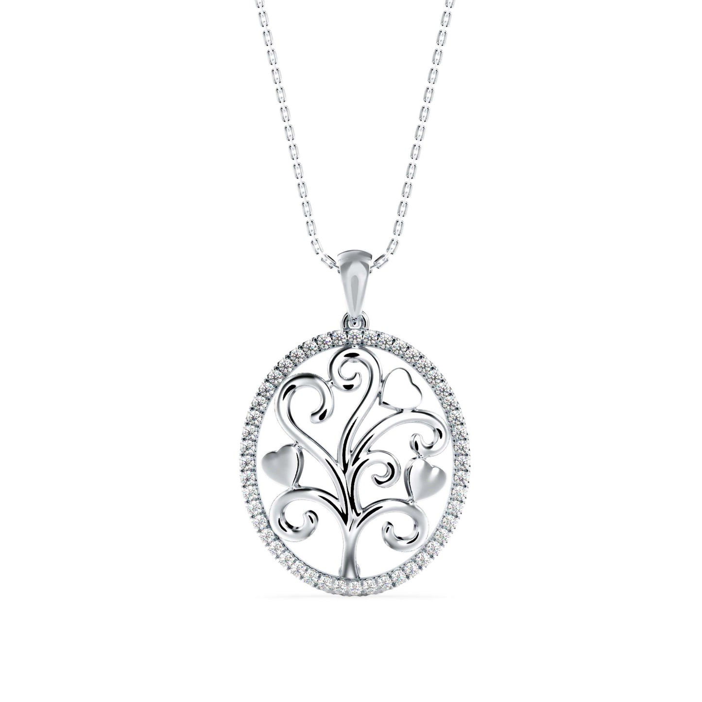 Flora Charm Diamond Pendant