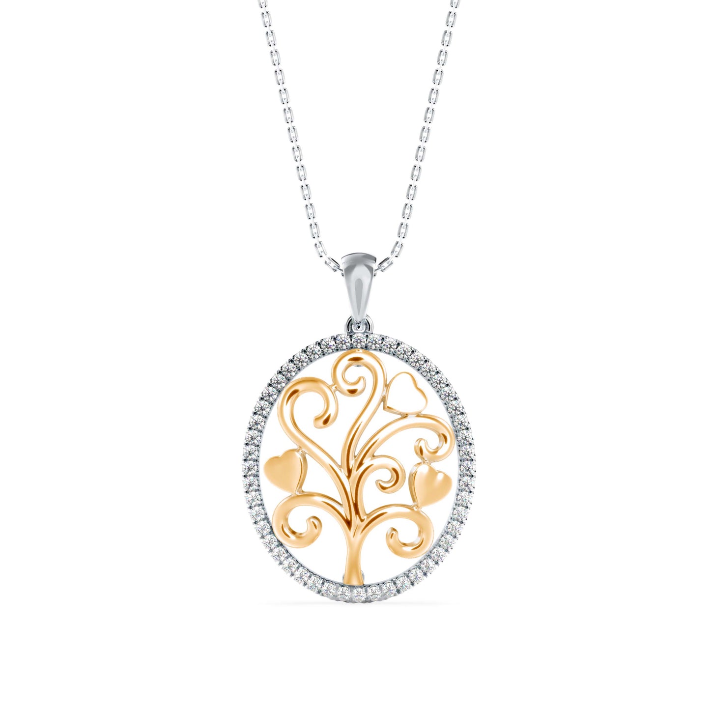 Flora Charm Diamond Pendant