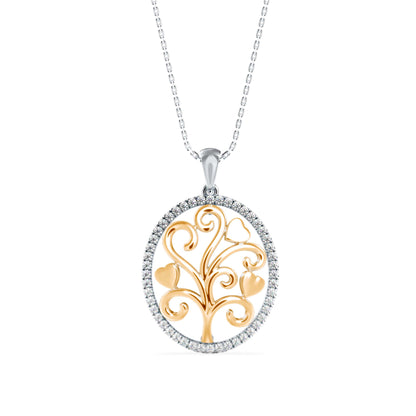 Flora Charm Diamond Pendant