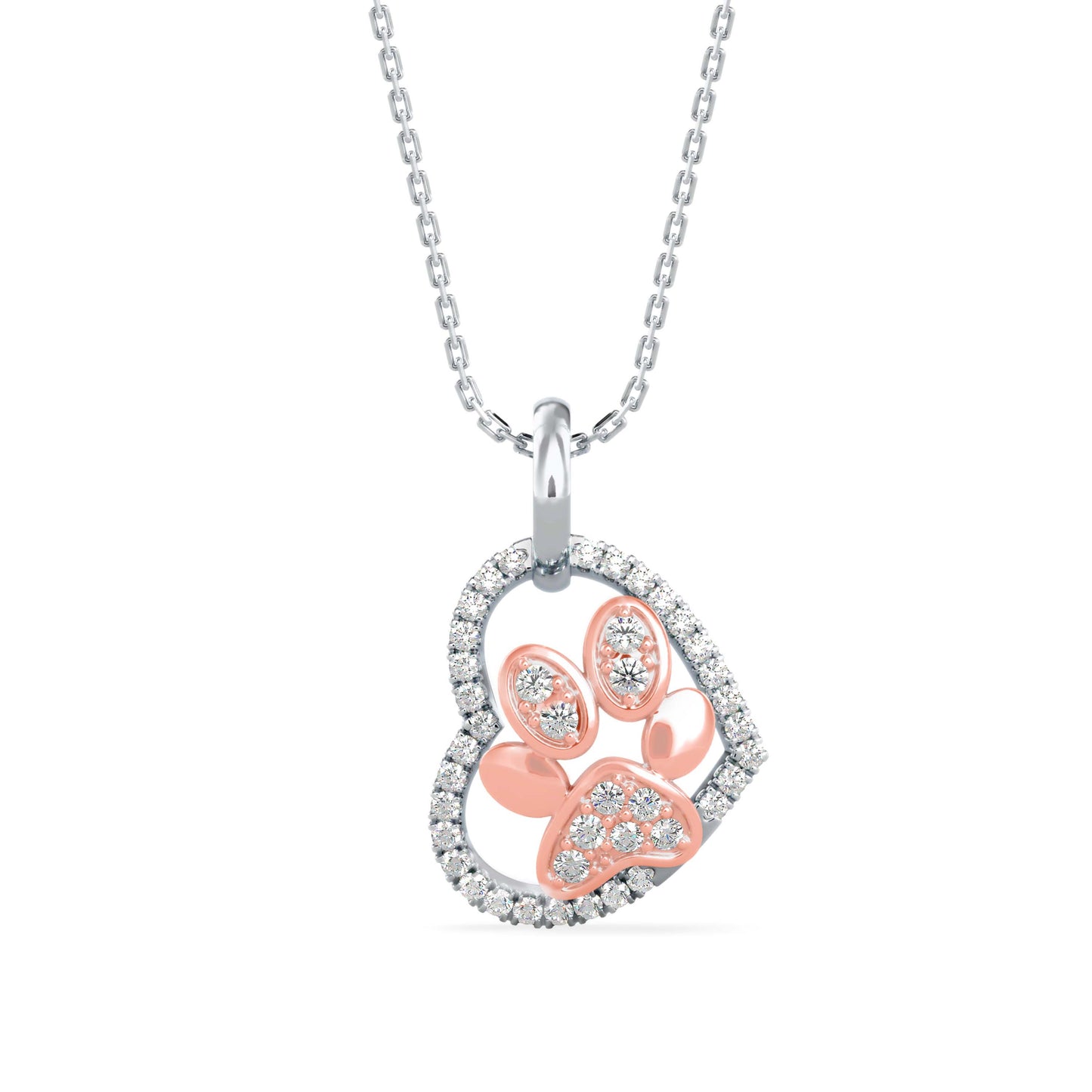 Amiable Heart Diamond Pendant