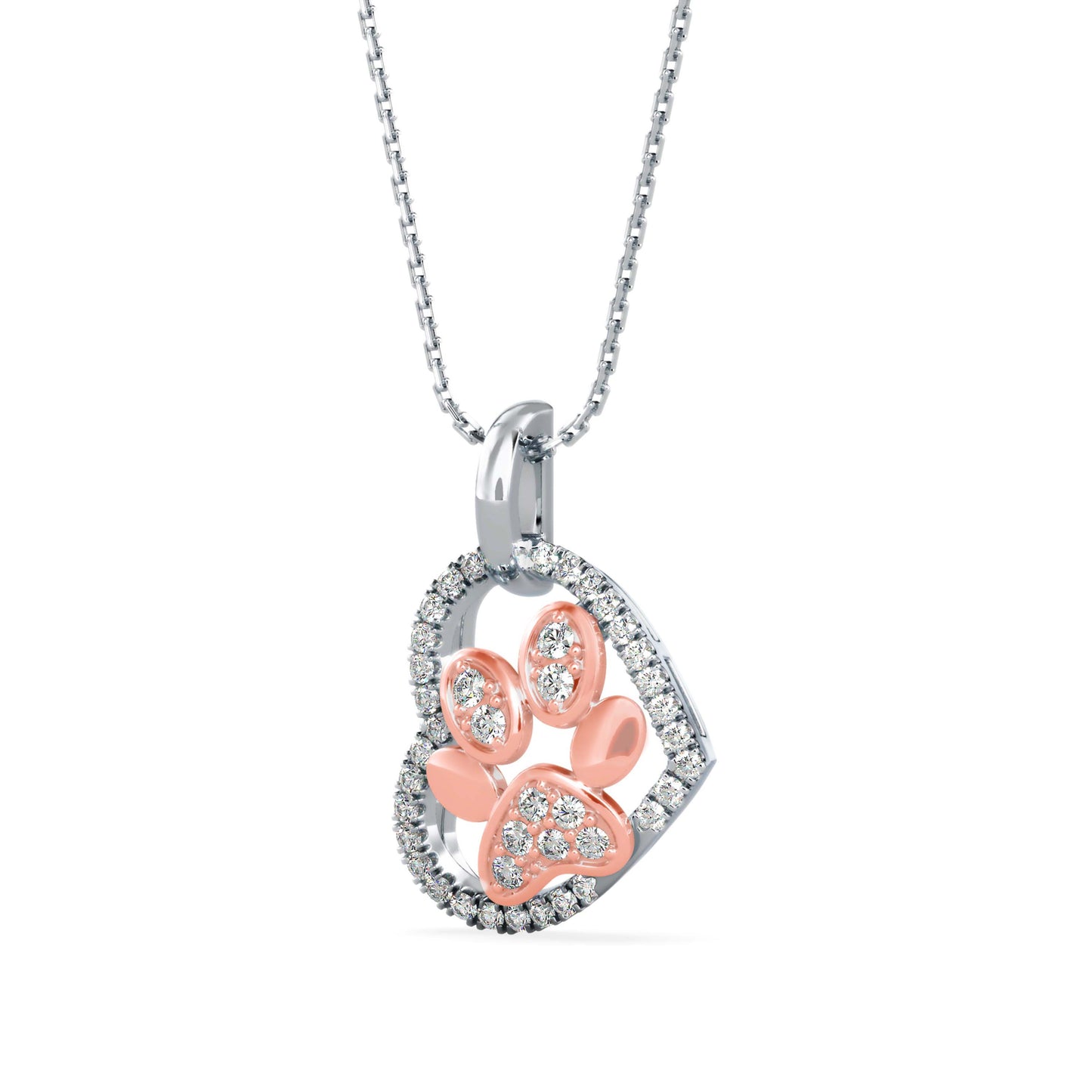 Amiable Heart Diamond Pendant