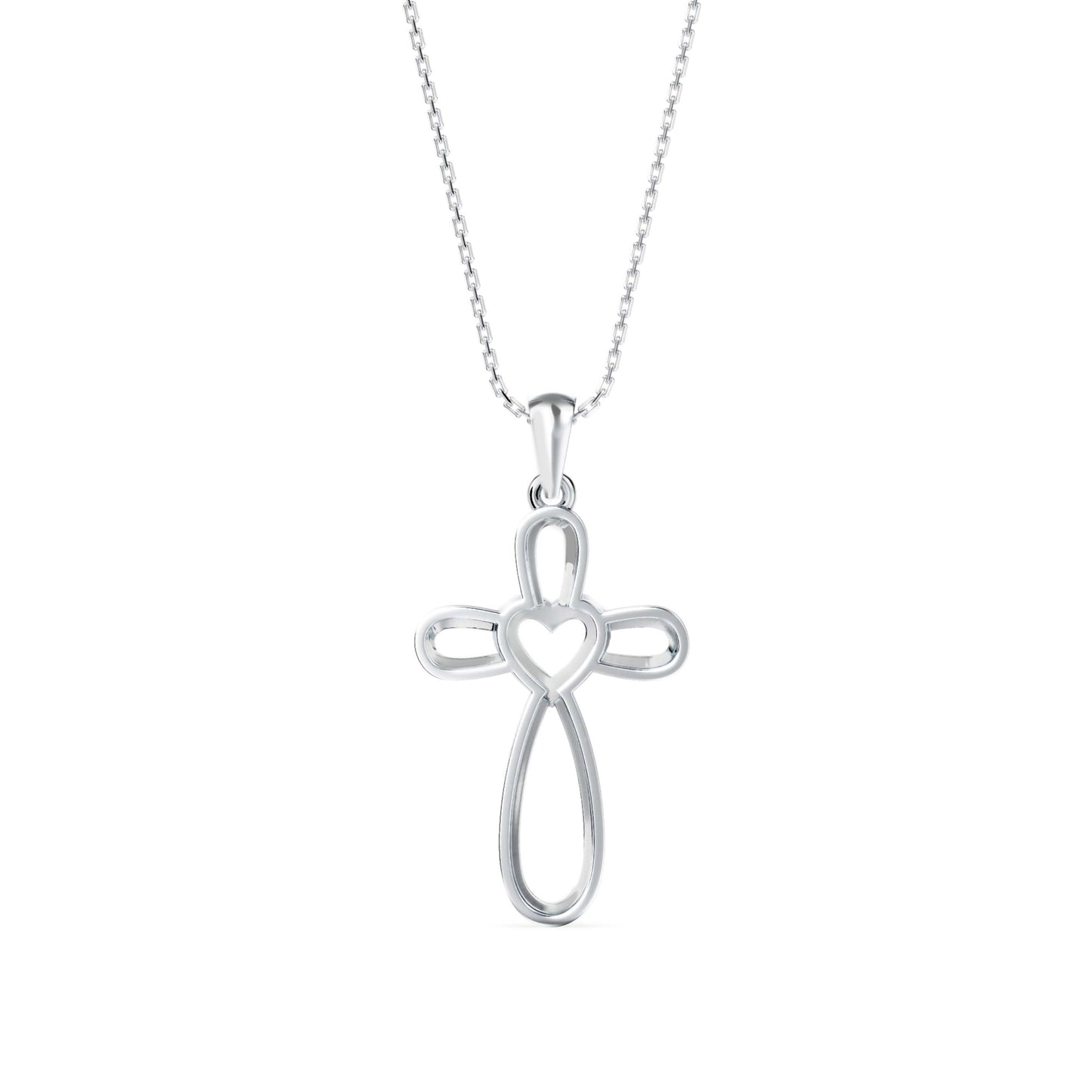 Rosary Heart Diamond Pendant