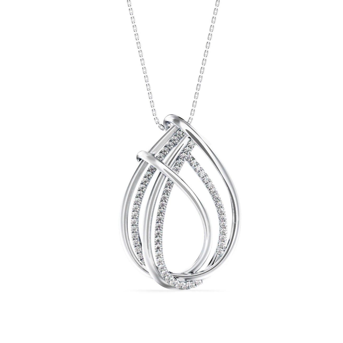 Prolate Diamond Charm Pendant