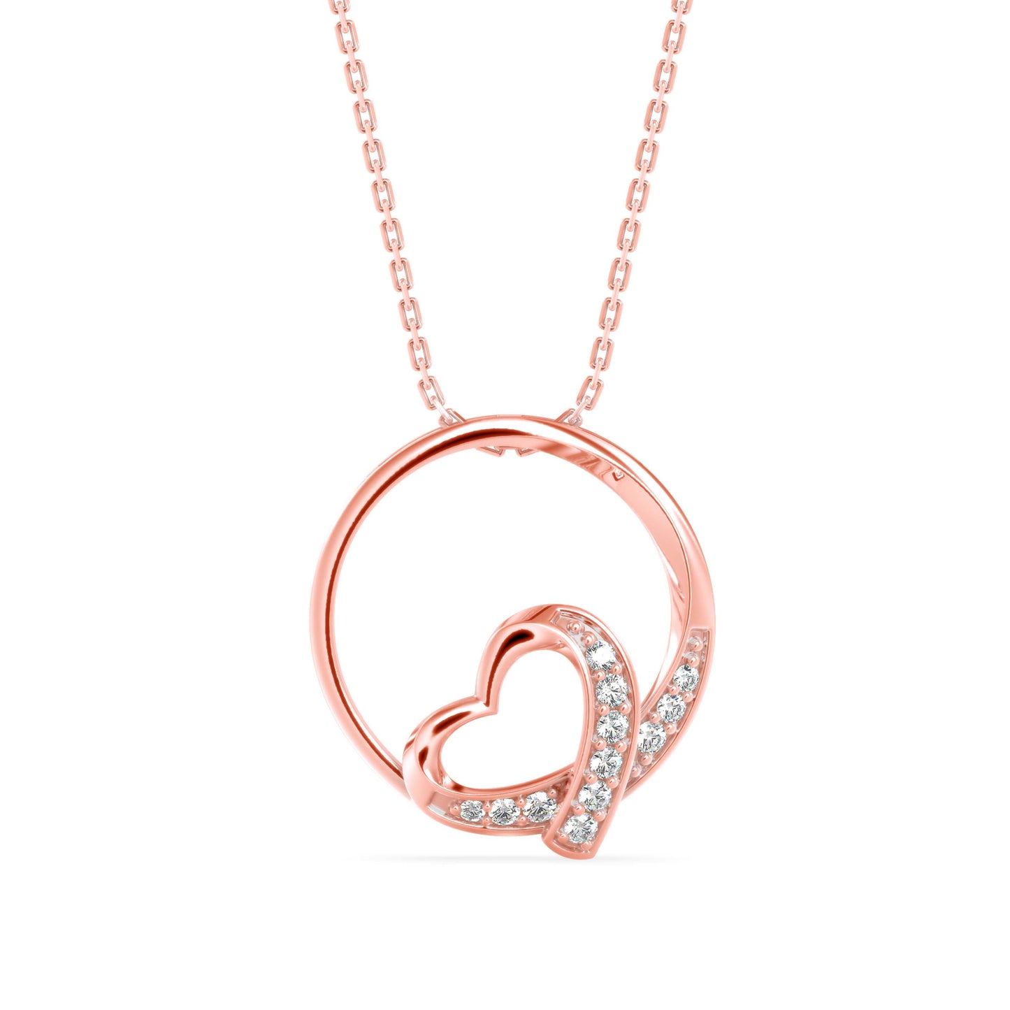 Girdle Heart Diamond Pendant