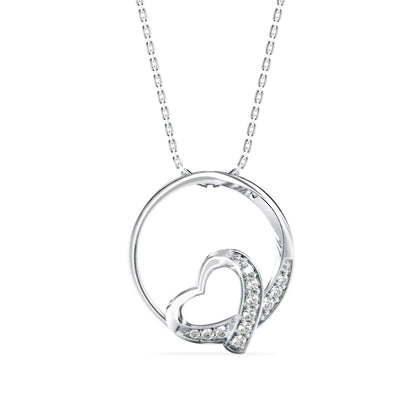 Girdle Heart Diamond Pendant