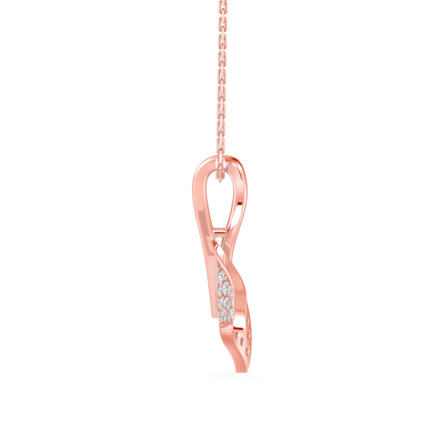 Diamond Fin Charm Pendant