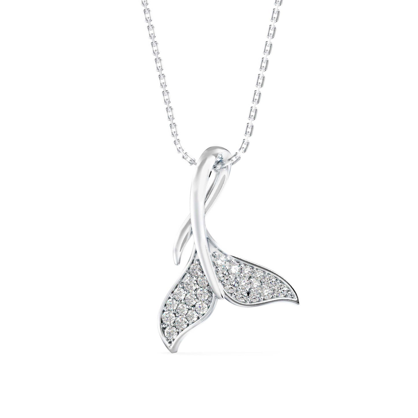 Diamond Fin Charm Pendant