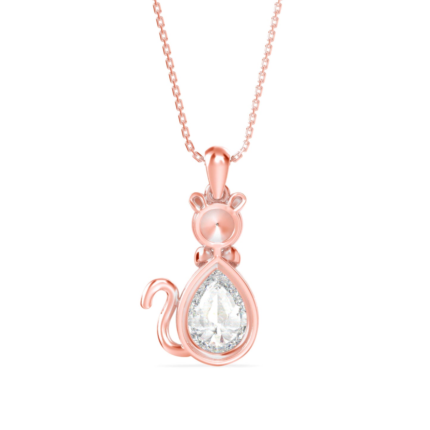 Kitty Charm Diamond Pendant