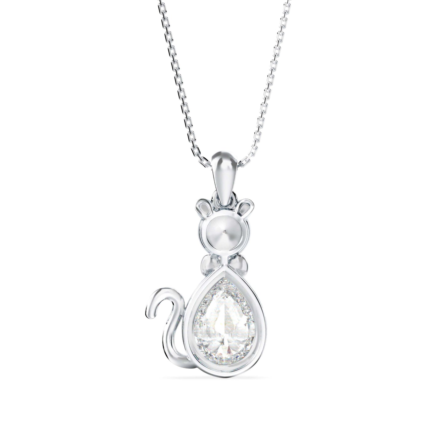 Kitty Charm Diamond Pendant