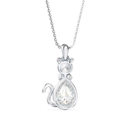 Kitty Charm Diamond Pendant