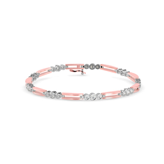 Facet Tennis Diamond Bracelet