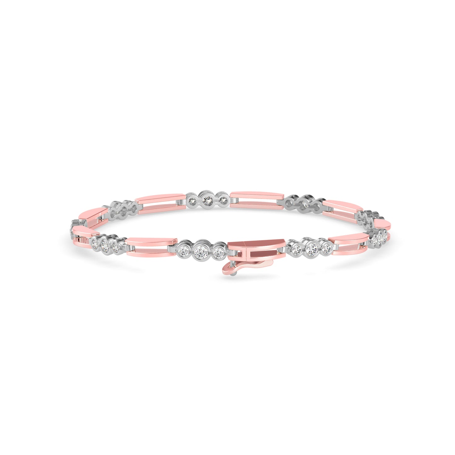 Facet Tennis Diamond Bracelet