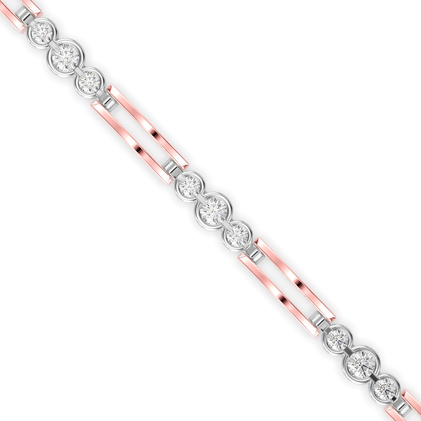 Facet Tennis Diamond Bracelet