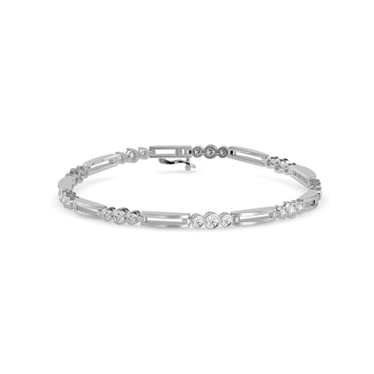 Facet Tennis Diamond Bracelet