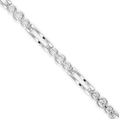 Facet Tennis Diamond Bracelet