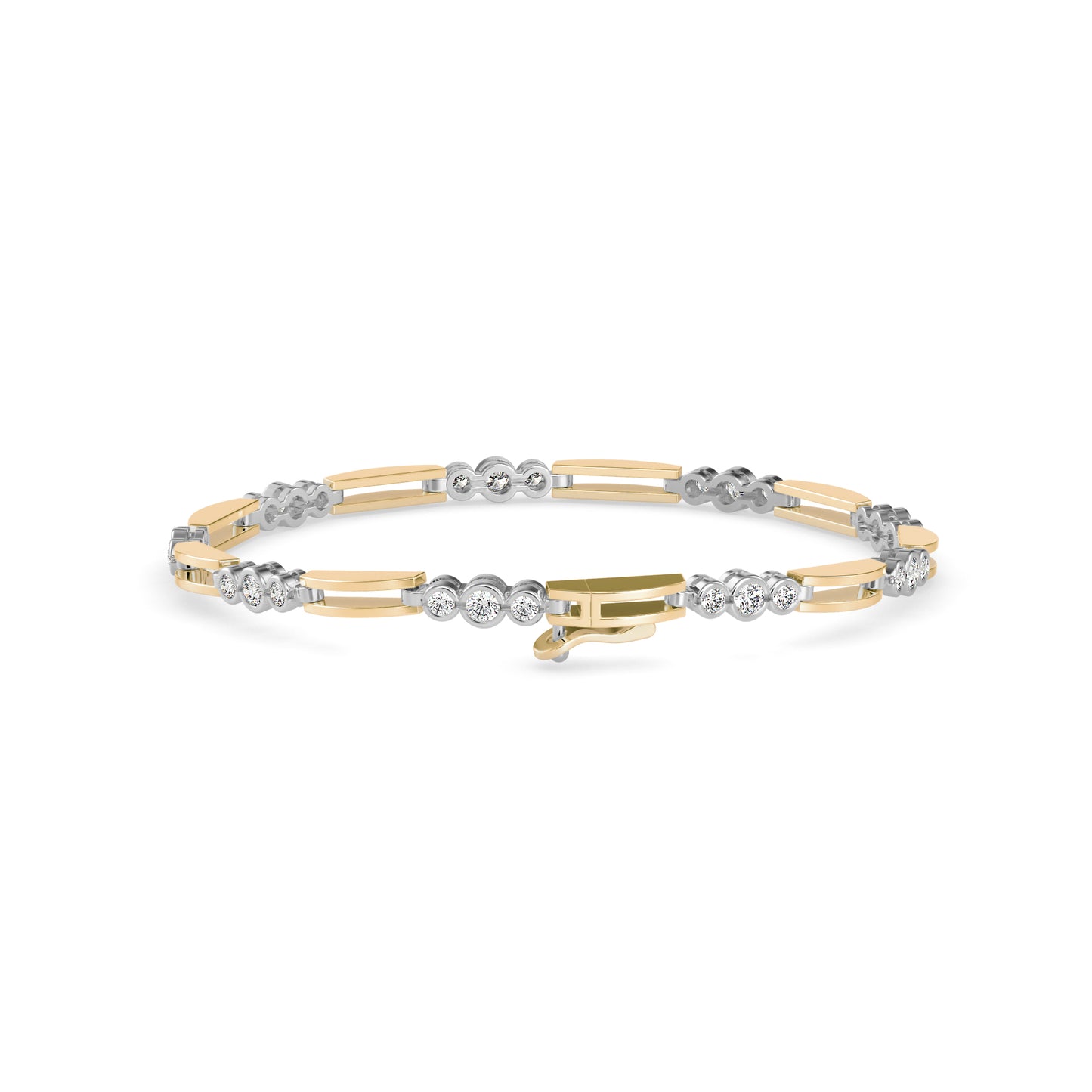 Facet Tennis Diamond Bracelet