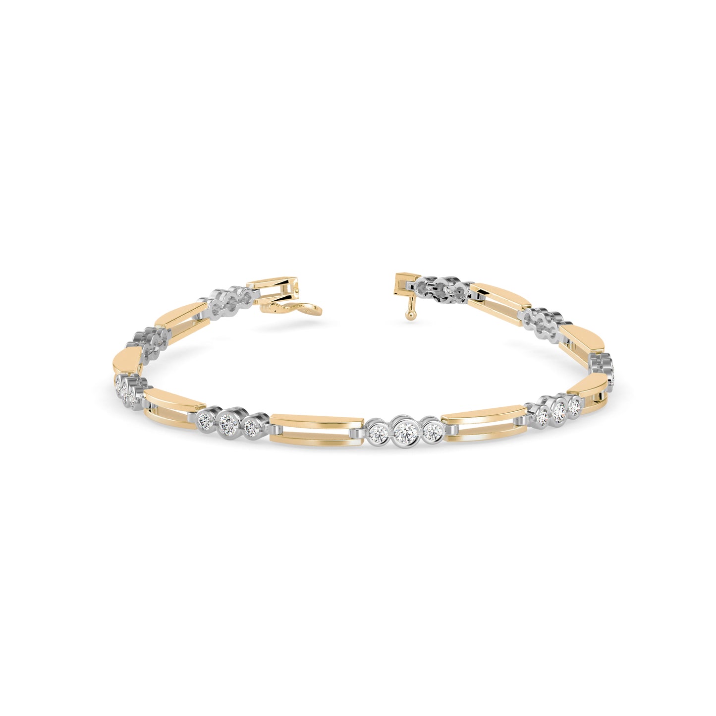 Facet Tennis Diamond Bracelet