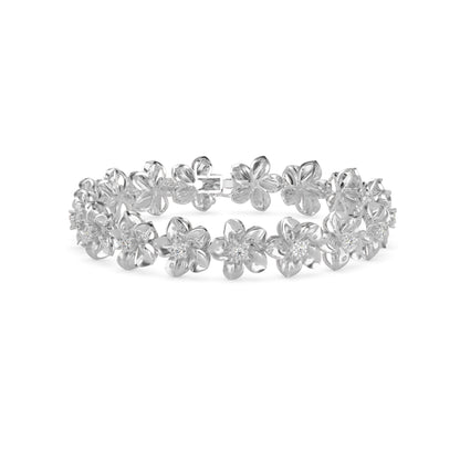 Nucifera Diamond Tennis Bracelet