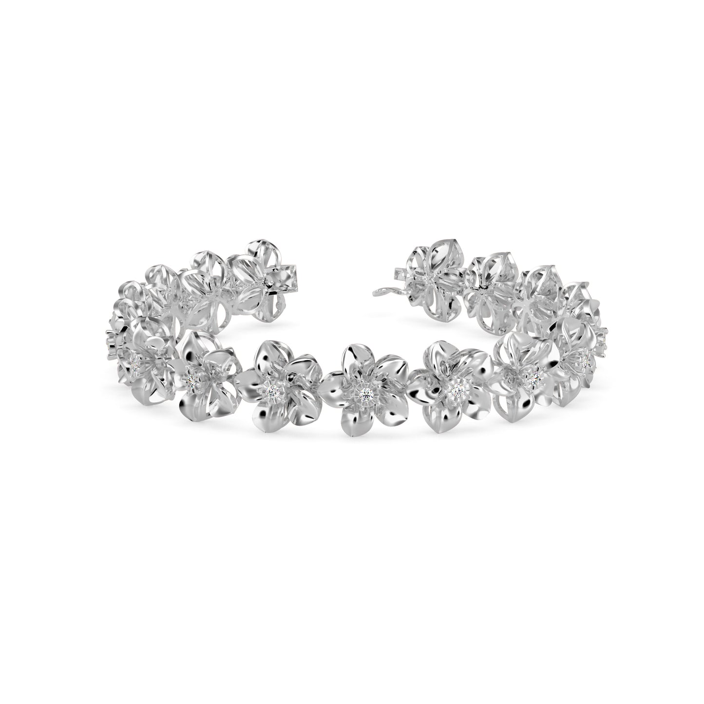 Nucifera Diamond Tennis Bracelet