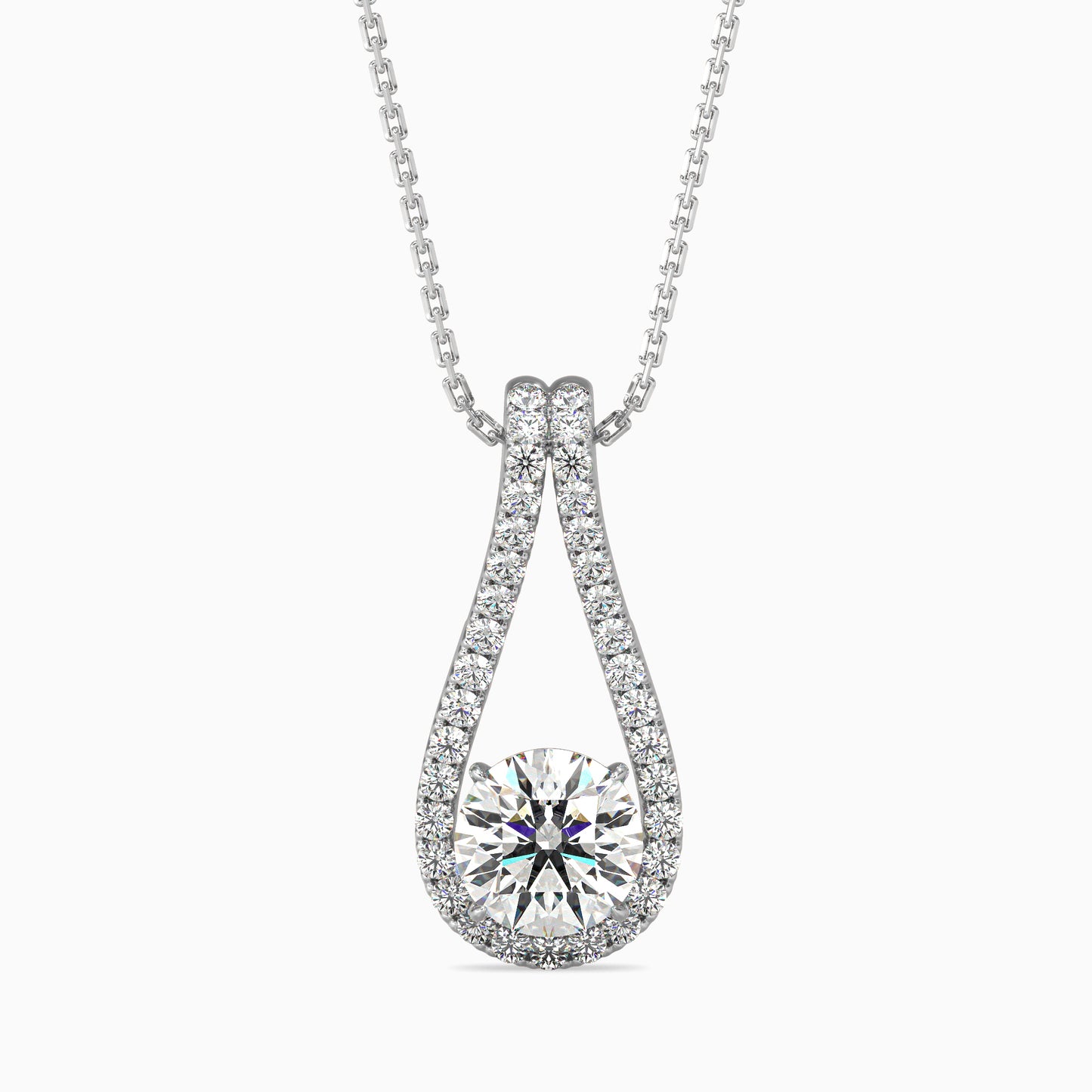 Giselle Solitaire Diamond Pendant