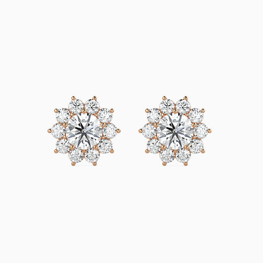 Burnt Solitaire Diamond Earring