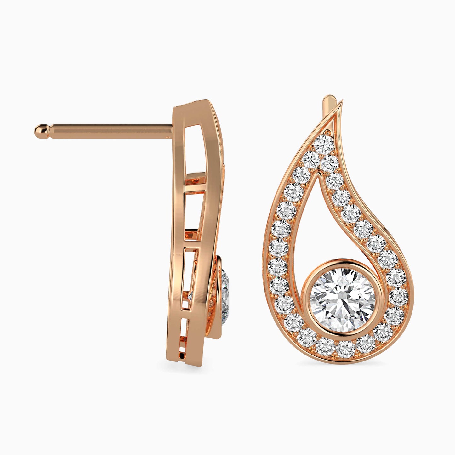 Trybik Diamond Solitaire Earring