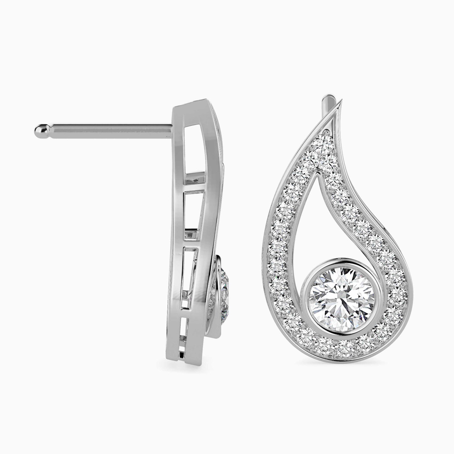 Trybik Diamond Solitaire Earring