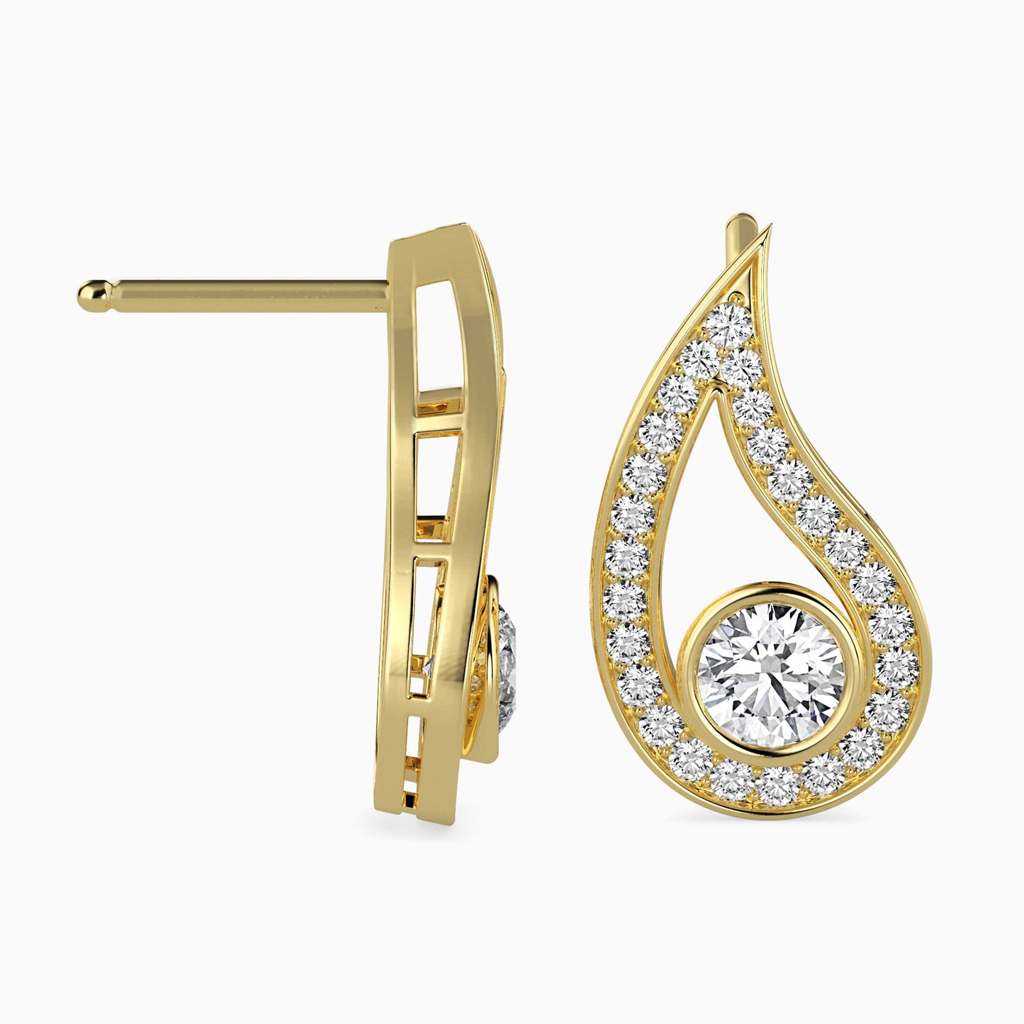 Trybik Diamond Solitaire Earring