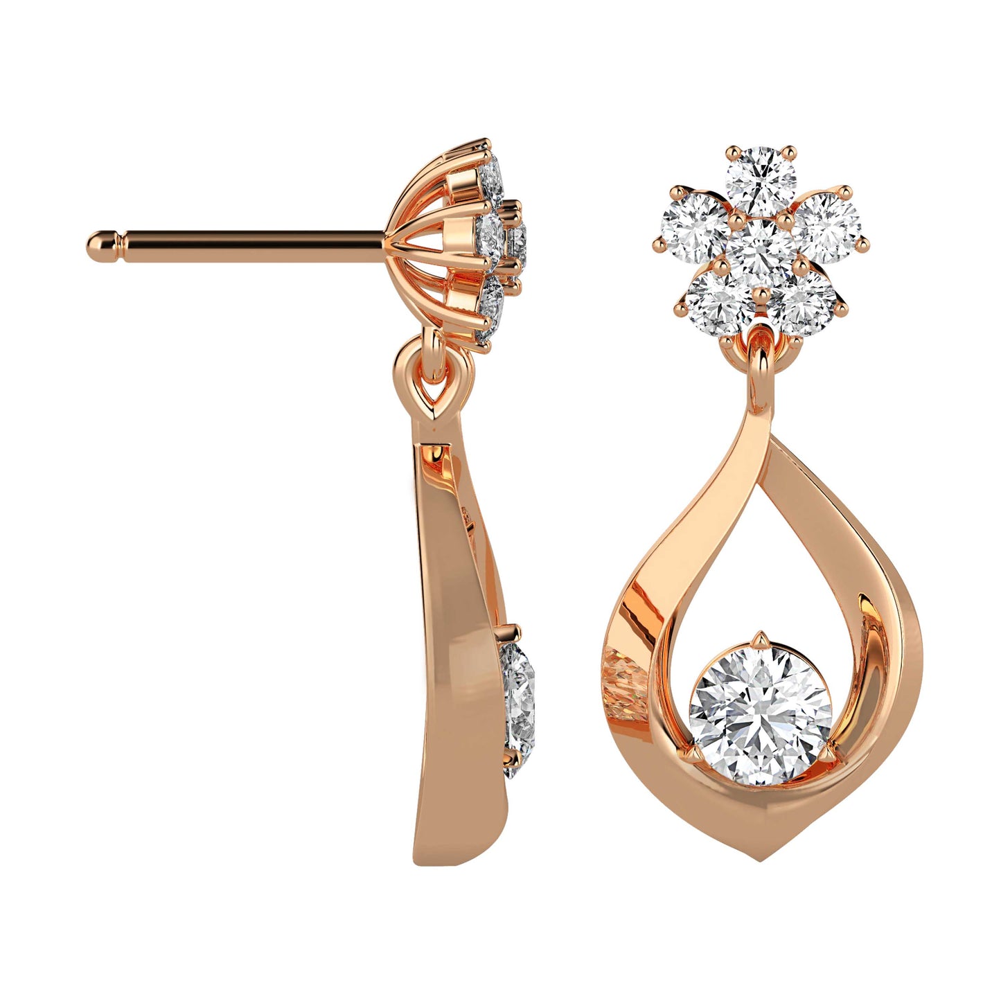 Medusa Diamond Solitaire Earring