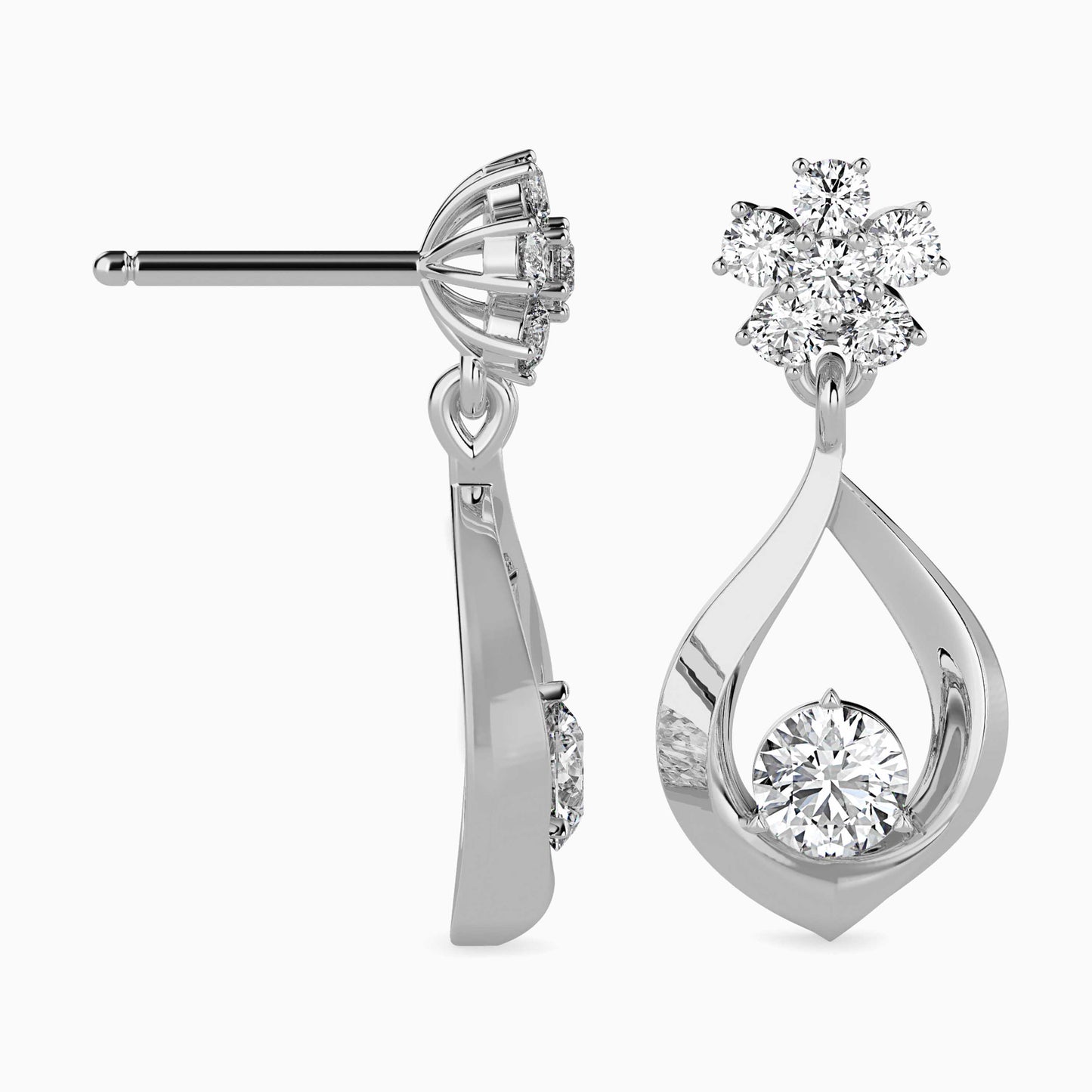 Medusa Diamond Solitaire Earring