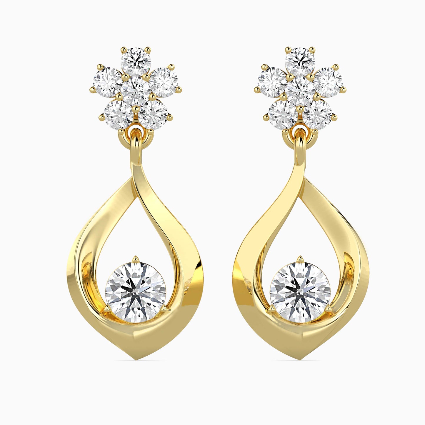 Medusa Diamond Solitaire Earring