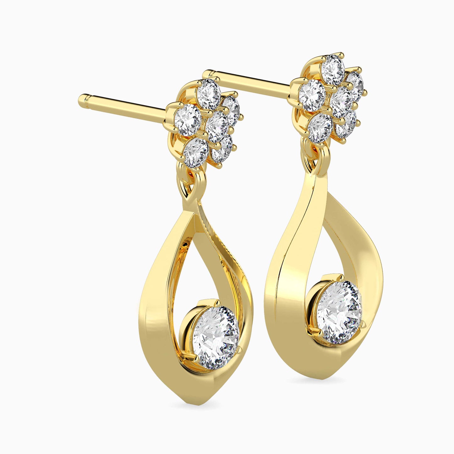 Medusa Diamond Solitaire Earring