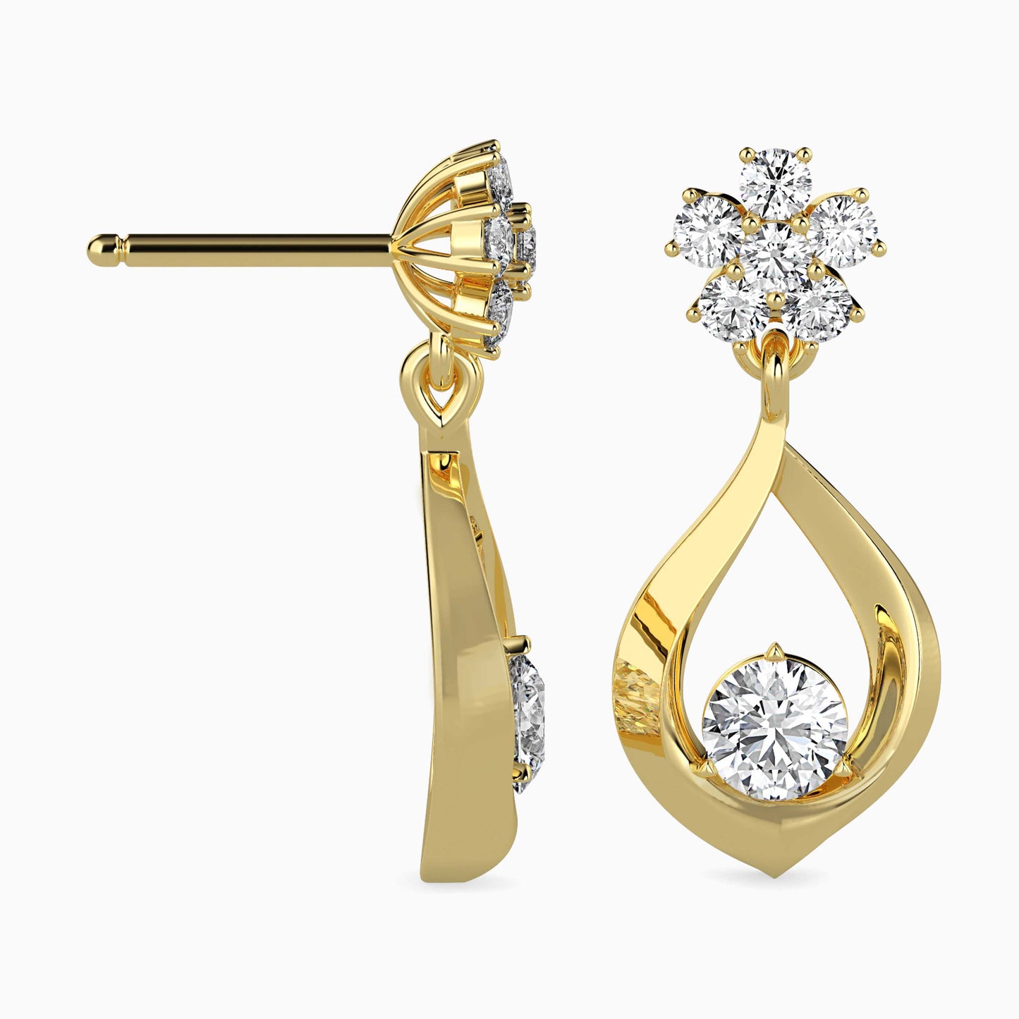 Medusa Diamond Solitaire Earring