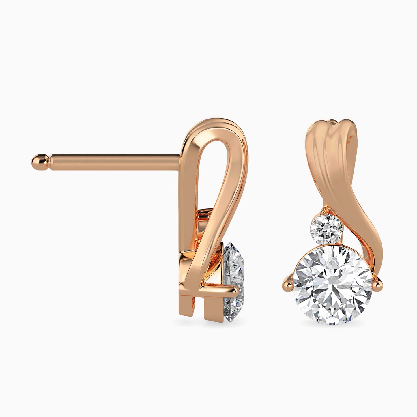 Piec Diamond Solitaire Earring