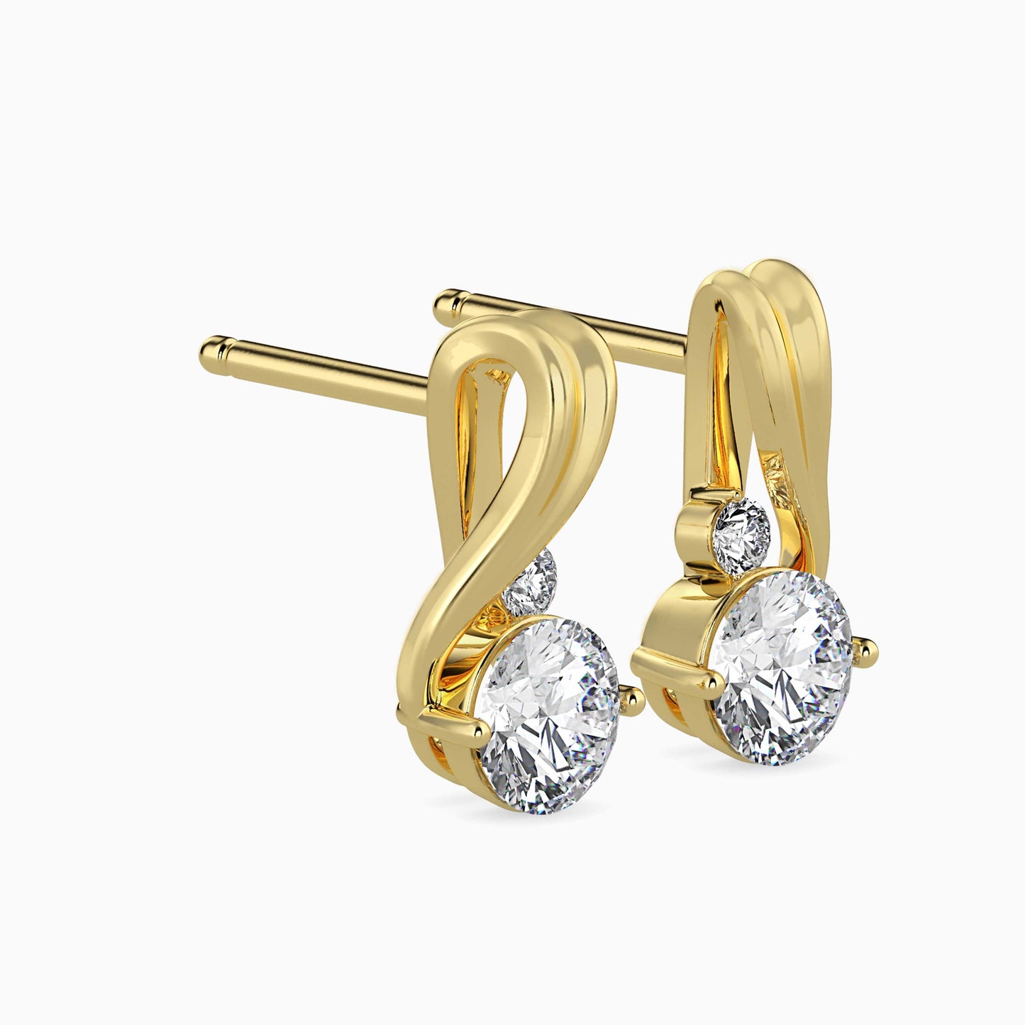 Piec Diamond Solitaire Earring