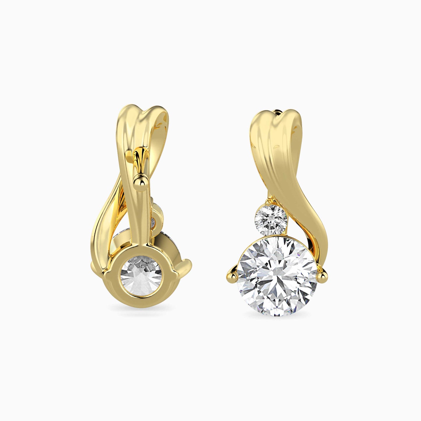 Piec Diamond Solitaire Earring